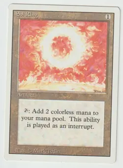 MAGIC THE GATHERING SOL RING REVISED EDITION Regular MTG LIGHTLY PLAYED - Image 1