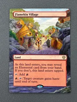 Flamekin Village Lorwyn Eclipsed Commander Hand Painted Borderless Altered Art v - Image 1