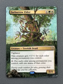 Faeburrow Elder MTG Lorwyn Eclipsed Commander Hand Painted Extended Altered Art - Image 1