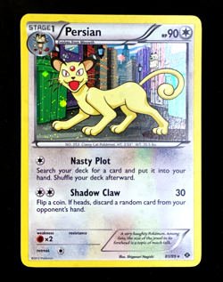 2012 Pokemon PERSIAN Next Destinies COSMOS HOLO Black & White PROMO Card 81/99 - Image 2