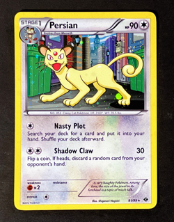2012 Pokemon PERSIAN Next Destinies COSMOS HOLO Black & White PROMO Card 81/99 - Image 3