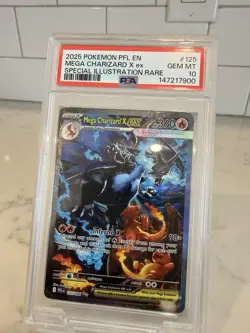 Mega Charizard X ex #125 SIR 2025 Pokemon Phantasmal Flames PSA 10 GEM MT - Image 4