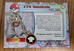 2000 Topps Chrome Pokemon Geodude #74, Non Holo Graveler #75, Golem #76 - Image 4