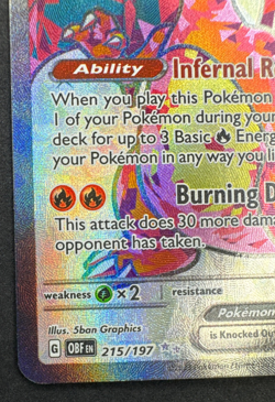 CHARIZARD EX 215/197 NM ULTRA RARE OBSIDIAN FLAMES POKEMON 2023 - Image 5