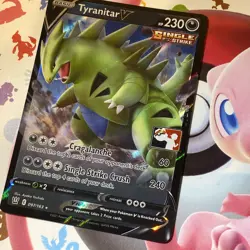 Tyranitar V 097/163 Prize Pack Series Stamped Pokemon Card 2021 NM - Image 2