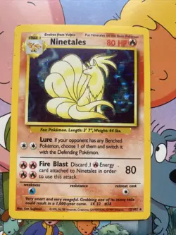 Pokemon TCG Ninetales Base Set 12/102 Holo Shadowless Holo Rare - Image 1