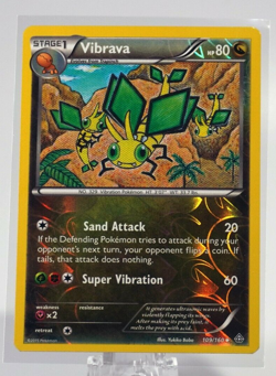Vibrava 109/160 Uncommon Reverse Holo Pokemon XY Primal Clash NM - Image 1