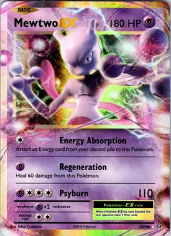 Mewtwo EX 52/108 XY - Evolutions Pokemon NM Holo - Image 1