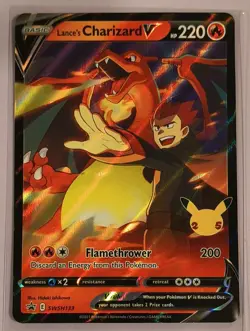 Pokemon TCG Lance's Charizard V SWSH133 Sword & Shield Promo Full Art Holo - Image 1