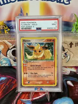 Pokemon 2006 Pop Series 3 Flareon Holo PSA 9 - Image 1