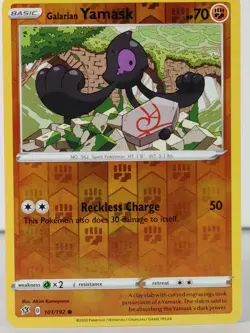 Galarian Yamask - POKEMON - Rebel Clash - 101/192 - Reverse Holo - NM -Y - Image 1