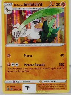 Galarian Sirfetch'd - POKEMON - Rebel Clash - 095/192 - Rare Holo - NM - T - Image 5