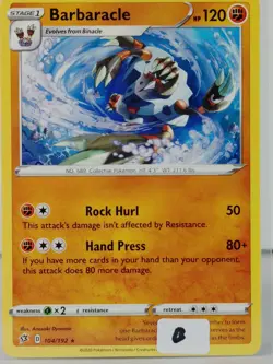 Barbaracle - POKEMON - Rebel Clash - 104/192 - Rare - NM -B - Image 5
