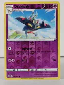 Drakloak - Reverse Holo - Rebel Clash - Pokemon - 090/192 - NM - U Pick - Image 3