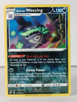 Galarian Weezing - Reverse Holo - Rebel Clash - POKEMON - 113/192 - NM - U Pick - Image 3