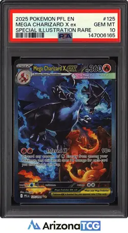 Pokemon 2025 Mega Charizard X ex 125/094 SIR Phantasmal Flames GEM MINT PSA 10 - Image 1