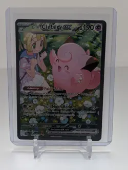 Pokemon TCG Lillie's Clefairy ex 184/159 Sv09 Journey Together EX Holo 190HP SIR - Image 1