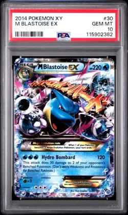 2014 POKEMON XY #30 M BLASTOISE EX PSA 10 - Image 1