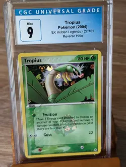 2004 Pokemon Ex Hidden Legends Tropius Reverse Holo #27 CGC Mint 9 - Image 1
