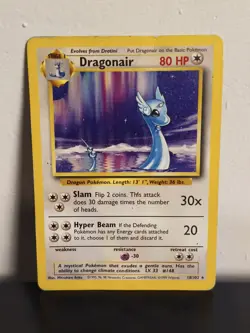 Pokemon Dragonair Base Set Rare 18/102 1999 HP - Image 1