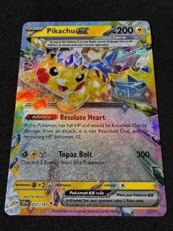 2024 Pokemon Pikachu EX SV Surging Sparks Double Rare #57/191 (NM) - Image 1