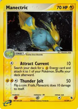 Manectric - Holo - 9/109 EX Ruby & Sapphire - Pokemon TCG - 2003 - Image 1