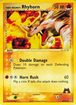 Team Magma's Rhyhorn Reverse Holo 38/95 Team Magma vs Team Aqua - Pokemon TCG - Image 1