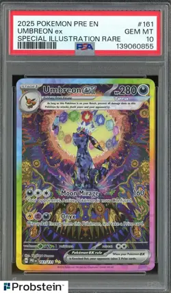 2025 Pokemon PRE EN Special Illustration Rare #161 Umbreon ex PSA 10 GEM MINT - Image 1