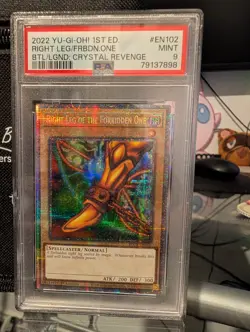 Yu-Gi-Oh Right Leg Of the Forbidden One 1st Ed. Starlight Rare BLCR-EN102 PSA 9 - Image 1