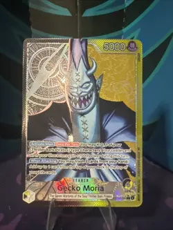Gecko Moria Leader Alt Art OP14-080 THE AZURE SEA'S SEVEN One Piece TCG English - Image 1