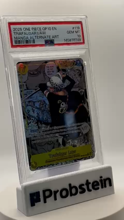 2025 One Piece OP10 EN Manga Alternate Art #119 Trafalgar Law PSA 10 GEM MINT - Image 2