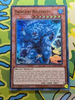 Danger! Bigfoot! (Alt) RA03-EN019 Super Rare 1st Edition YuGiOh TCG Card - Image 1
