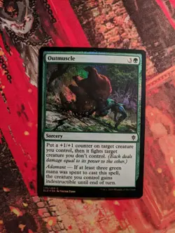 MTG Card : (1x) Outmuscle (Throne of Eldraine) FOIL - Image 1