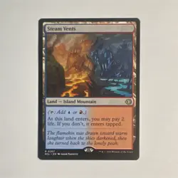 Magic: The Gathering Steam Vents Rare Land ECL Blue Red Card - Image 1