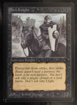 Black Knight -Limited Edition Beta - Light Play LP MTG Magic English Very Nice - Image 1