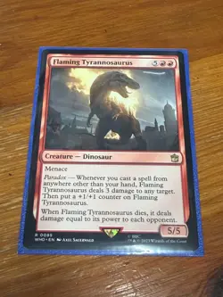 1x Flaming Tyrannosaurus - Universes Beyond: Doctor Who - NM - MTG - Image 1