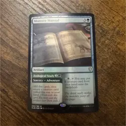 Wizards Monster Manual Zoological Study Rare Green Artifact Commander Legends R… - Image 1