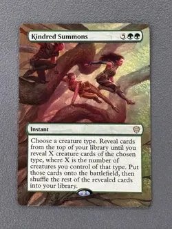 Kindred Summons MTG Lorwyn Eclipsed Commander Hand Painted Extended Altered Art - Image 1