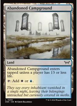 Abandoned Campground (Foil) 255 MTG NM - Duskmourn: House of Horror - Image 1