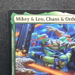 Mikey & Leo, Chaos & Order TMT 0158 Rare Legendary Creature 2/2 TMNT MTG - Image 4