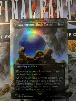 Chaos Shrine's Black Crystal (Borderless) Commander: Final Fantasy Foil MTG NM - Image 1