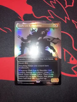 Dark Leo & Shredder Borderless Foil Teenage Mutant Ninja Turtles Mythic 0220 MTG - Image 2