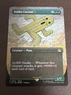 MTG Jumbo Cactuar (Borderless) English Final Fantasy FIN NM R0343 - Image 1