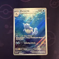 Pokemon TCG Wartortle 171/165 Scarlet & Violet 151 Illustration Rare Holo Card - Image 1