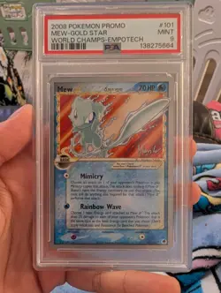 Mew Gold #101/101 Star Promo Card 2008 Pokemon Empotech PSA 9 - Image 1