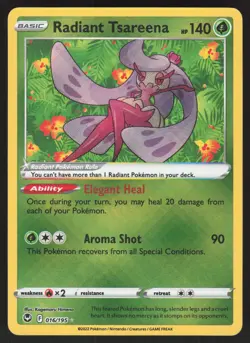 Radiant Tsareena 016/195 Pokemon TCG Silver Tempest NM - Image 1