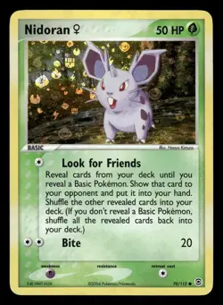 Pokemon Nidoran F Common FireRed & LeafGreen 70/112 LP Reverse Holo - Image 1
