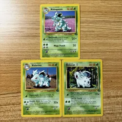 Pokemon TCG Nidoran Nidorina Nidoqueen Jungle Set Evolution Card Lot - Image 1