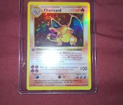 Pokemon Charizard 1st Edition Base Set Holo 004/102 120 HP Trading Card - Image 1