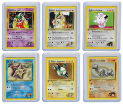 x6 Lot 1st Edition Gym Challenge Pokemon Cards - LP/NM Erika’s Clefairy Staryu - Image 1